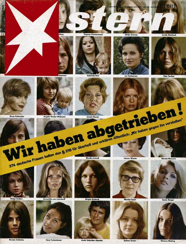 Titelblatt der Zeitschrift "Stern" vom 6. Juni 1971 Titelblatt der Zeitschrift "Stern" vom 6. Juni 1971