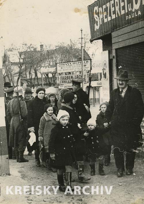 Flüchtlinge aus dem Floridsdorfer Kampfgebiet 1934