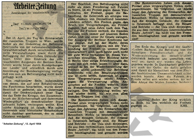 Arbeiter-Zeitung vom 13.4.1954