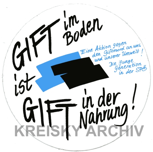 Aufkleber "Gift im Boden ist Gift in der Nahrung! "