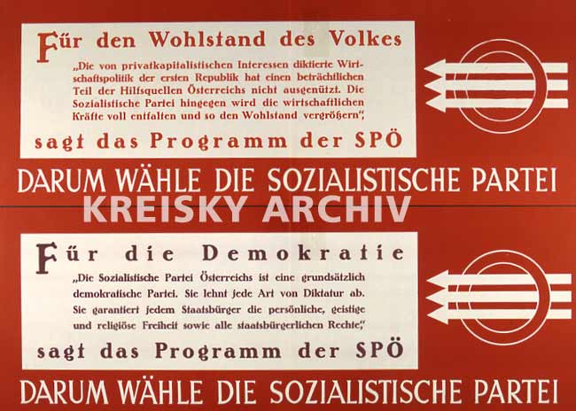 Plakat der SPÖ, 1949