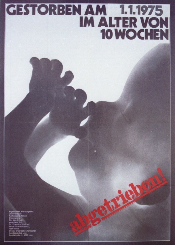 Plakat der "Aktion Leben", 1975 Plakat der "Aktion Leben", 1975