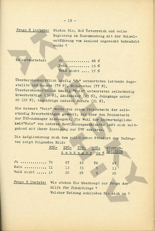 Auszug aus einem SWS-Bericht zum Thema Hilfe für Flüchtlinge, November 1973