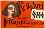 Plakat für "Bettauers Wochenschrift" 1926